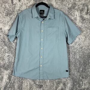 Sitka Gear Shirt Mens Large Blue Button Up Short Sleeve Casual Lightweight